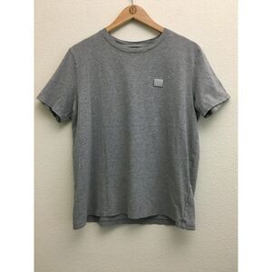 Acne Studios Nash Face Patch Box Logo Gray T Shirt Size M Made in Portugal